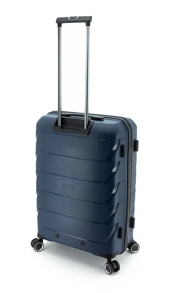 Синие пластиковые чемоданы  - фото 2