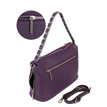 Фиолетовые женские сумки через плечо  - фото 39