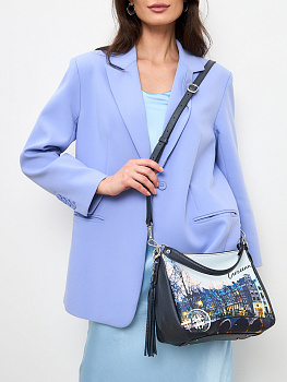 Синие кожаные женские сумки  - фото 48