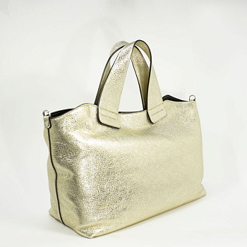 Кожаные женские сумки золотого цвета  - фото 9