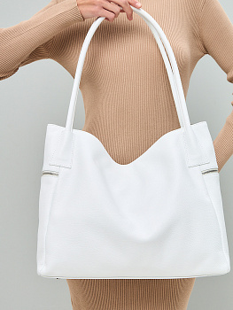 Белые кожаные женские сумки  - фото 41