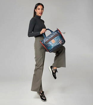 Серые кожаные женские сумки  - фото 56