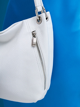 Белые кожаные женские сумки  - фото 110