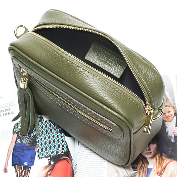 Зеленые женские сумки через плечо  - фото 45