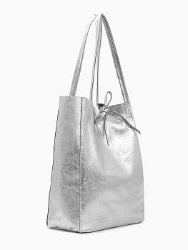 Большие сумки серебристого цвета  - фото 2