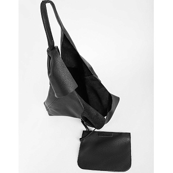 Чёрные женские сумки-мешки  - фото 40