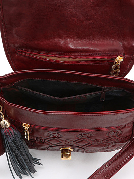 Бордовые женские сумки через плечо  - фото 79