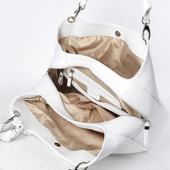 Белые кожаные женские сумки  - фото 100