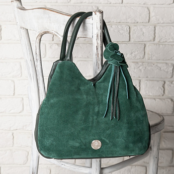 Зелёные замшевые сумки  - фото 1