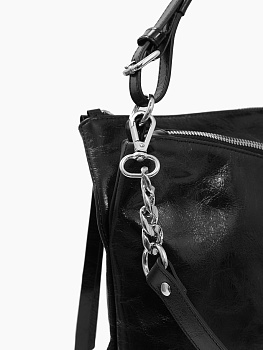Чёрные женские сумки-мешки  - фото 77