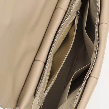 Бежевые кожаные сумки через плечо  - фото 123