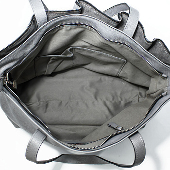 Серые кожаные женские сумки  - фото 103
