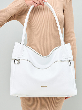 Белые кожаные женские сумки  - фото 40