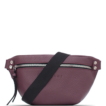 Фиолетовые кожаные сумки на пояс  - фото 1