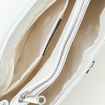 Белые кожаные сумки через плечо  - фото 18