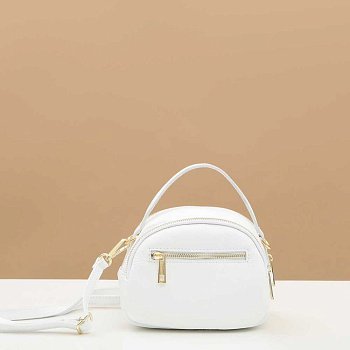 Белые кожаные сумки через плечо  - фото 23