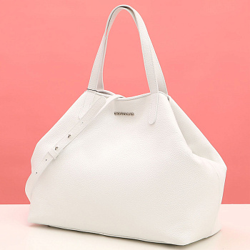 Белые кожаные женские сумки  - фото 71