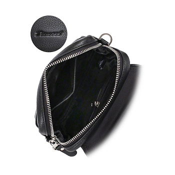 Черные кожаные сумки на пояс  - фото 17
