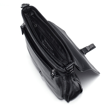 Чёрные кожаные мужские сумки через плечо  - фото 94