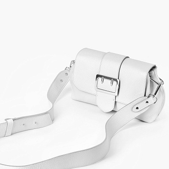 Белые кожаные женские сумки  - фото 48