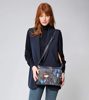 Синие кожаные женские сумки  - фото 139