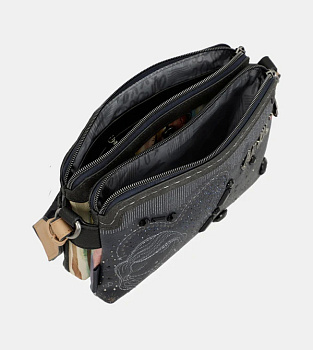 Черные женские сумки через плечо  - фото 55