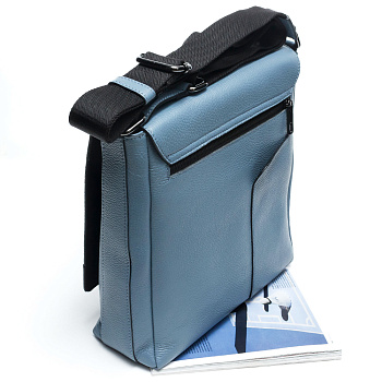 Голубые мужские сумки через плечо  - фото 2