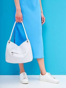 Белые кожаные женские сумки  - фото 108