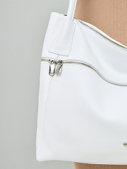 Белые кожаные женские сумки  - фото 43