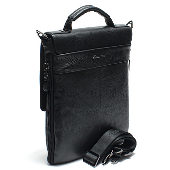 Чёрные кожаные мужские сумки через плечо  - фото 93