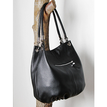 Чёрные женские сумки-мешки  - фото 6