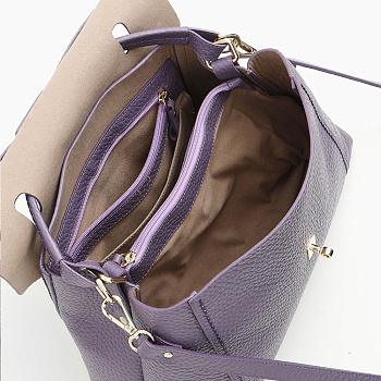 Сиреневые кожаные женские сумки  - фото 9