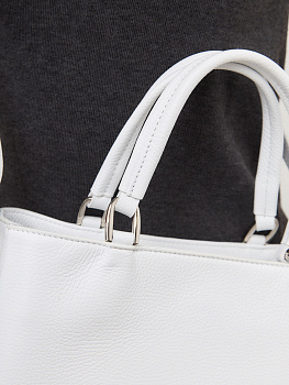 Белые кожаные женские сумки  - фото 31