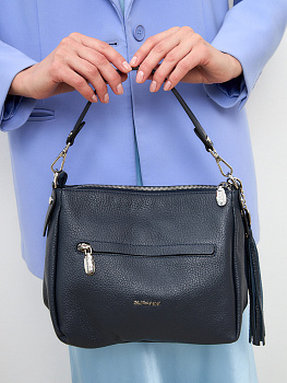 Синие кожаные женские сумки  - фото 54