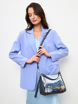 Синие кожаные женские сумки  - фото 47