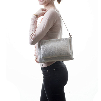 Серебристые женские сумки  - фото 55