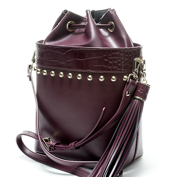 Фиолетовые женские сумки через плечо  - фото 14
