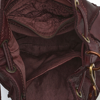 Бордовые кожаные сумки через плечо  - фото 18