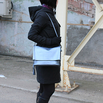 Серые кожаные женские сумки  - фото 88