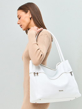 Белые кожаные женские сумки  - фото 37