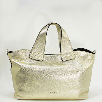 Кожаные женские сумки золотого цвета  - фото 8