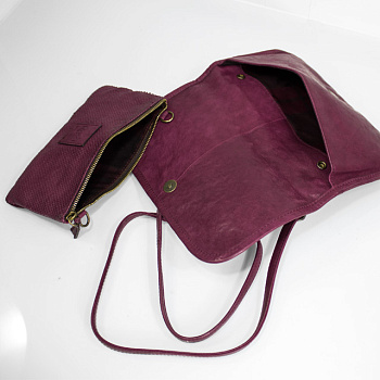 Фиолетовые женские сумки через плечо  - фото 58