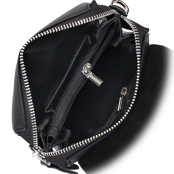 Черные кожаные сумки на пояс  - фото 35