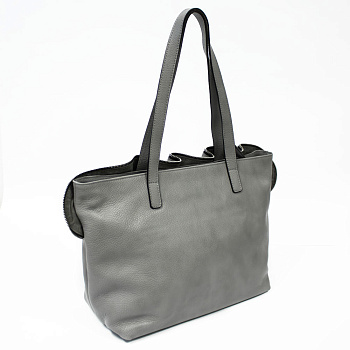 Серые кожаные женские сумки  - фото 102