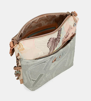 Бежевые кожаные женские сумки  - фото 22