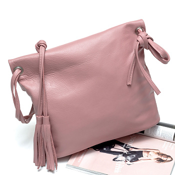 Розовые кожаные женские сумки недорого  - фото 26