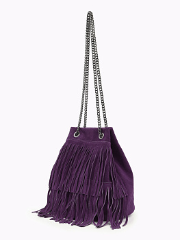 Фиолетовые женские сумки-мешки  - фото 9