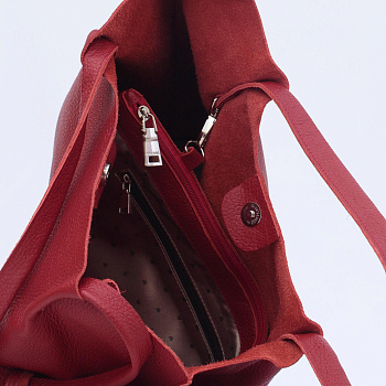 Красные кожаные женские сумки недорого  - фото 70