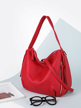 Красные женские сумки-мешки  - фото 1