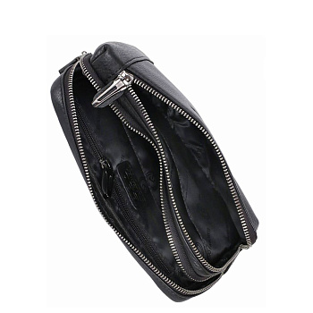 Черные кожаные сумки на пояс  - фото 12